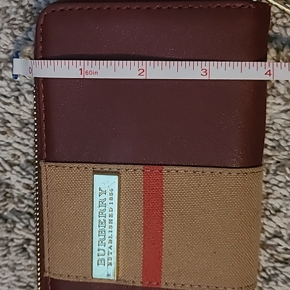 Burberry Burgundy and Beige Wallet - Picture 8 of 8